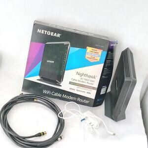 NETGEAR Nighthawk AC1900 C7000 Wi-Fi Cable Modem Router Builtin Docsis Cord Coax